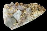 Purple Border Fluorite Crystals with Barite - Qinglong Mine #146995-2